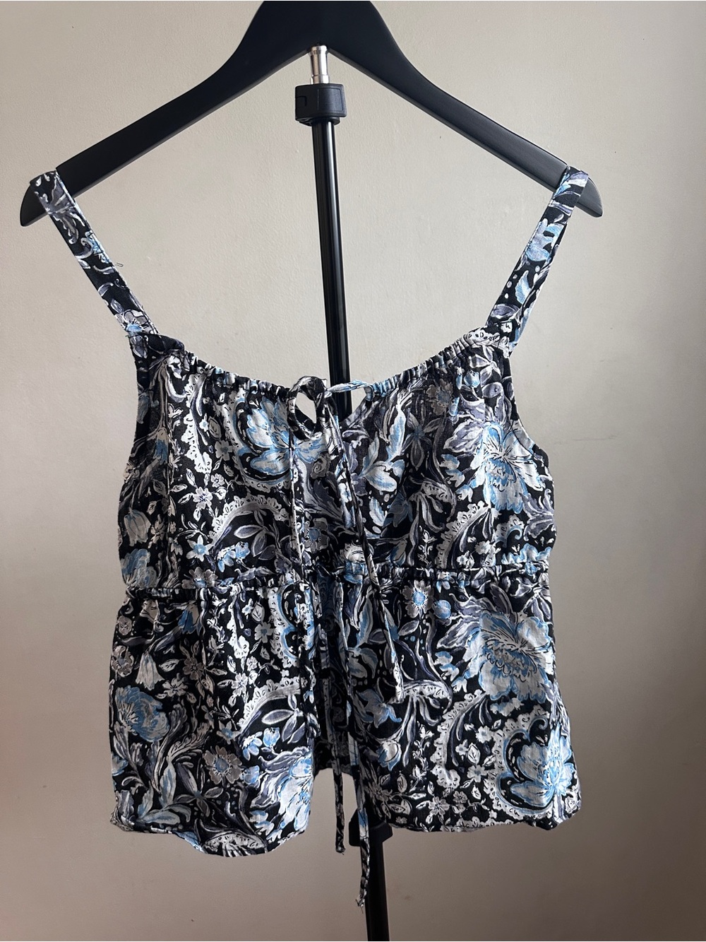 100% linen Floral Tank Top